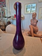Grote Paarse Murano Stijl Vaas - 35cm, Overige kleuren, Ophalen of Verzenden, Minder dan 50 cm, Glas