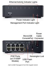 Dell X1008P, Managed, Smart 8 Port Smart Switch met PoE, Verzenden, Zo goed als nieuw