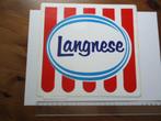sticker oud Langnese honing OLa ijs groot vintage retro logo, Verzenden, Zo goed als nieuw, Bedrijf of Vereniging