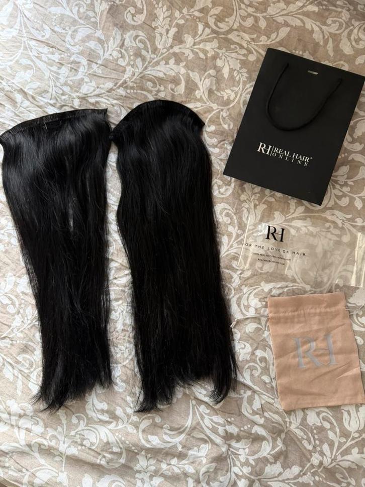 Realhaironline extensions, Sieraden, Tassen en Uiterlijk, Uiterlijk | Haarverzorging, Zo goed als nieuw, Pruik of Haarverlenging