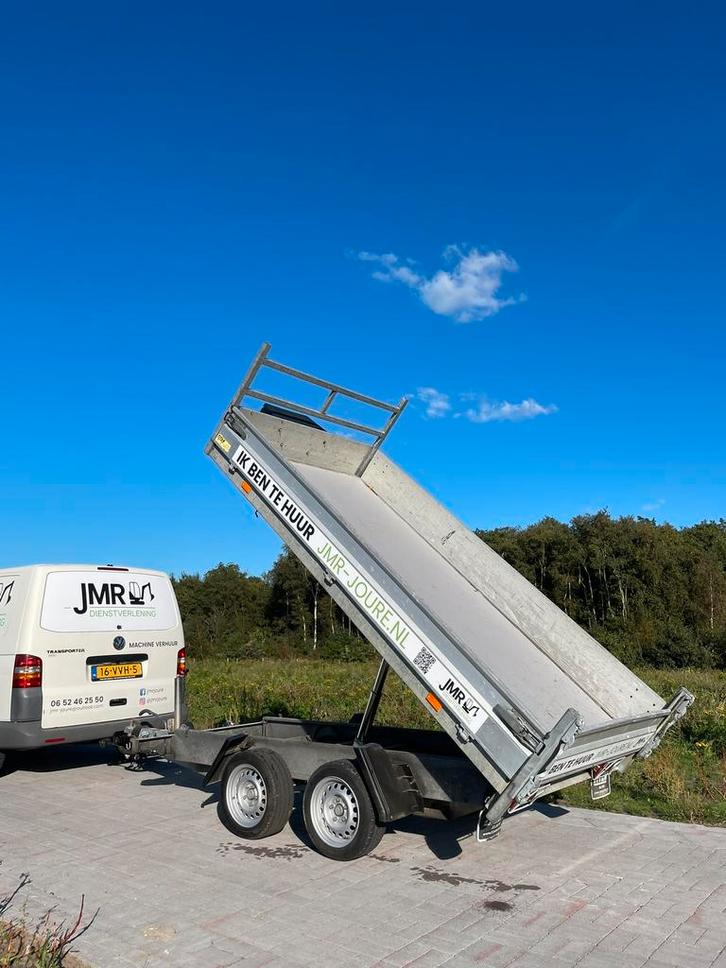 TE HUUR:: Hapert Kipper/Kieper aanhangwagen., Tuin en Terras, Hand-tuingereedschap, Zo goed als nieuw, Overige soorten, Ophalen