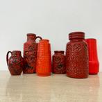 scheurich west germany vazen set rood, Overige kleuren, Vaas, Vaas, Ophalen of Verzenden