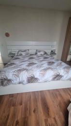 Ikea Malm bed, Ophalen, Wit, Tweepersoons, 180 cm