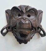 Houten apekop masker, wand kunstwerk, Ophalen of Verzenden, Zo goed als nieuw