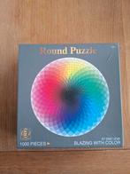 (M)Ronde puzzel. Regenboog kleuren. 1x gelegd. 1000 stukjes., Ophalen of Verzenden, 500 t/m 1500 stukjes, Zo goed als nieuw, Legpuzzel