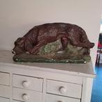 Groot gipsen beeld jachthond 56cm, Verzamelen, Beelden en Beeldjes, Ophalen of Verzenden, Zo goed als nieuw, Dier