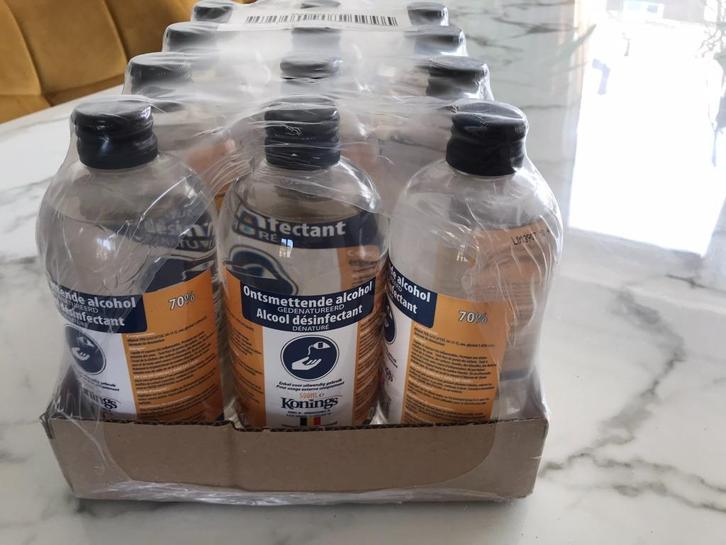 Desinfecterende alcohol (70% ethanol, doos 12x500 ml), Huis en Inrichting, Schoonmaakartikelen, Schoonmaakmiddel, Ophalen of Verzenden
