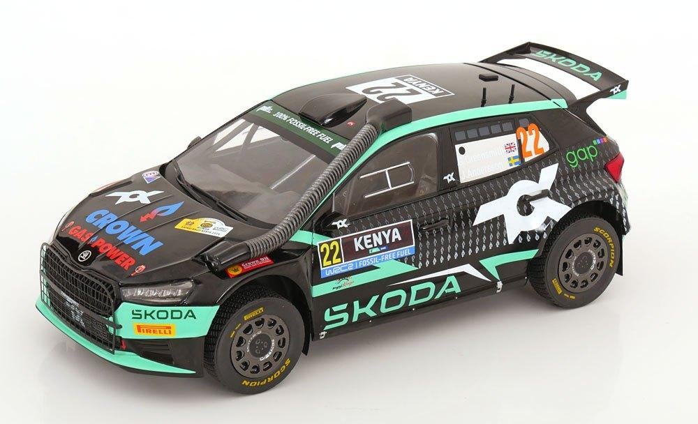 Skoda Fabia Rally2 WRC Safari Rally Kenia 2024, 1/18, IXO, Hobby en Vrije tijd, Modelauto's | 1:18, Overige merken, Auto, ., IXO