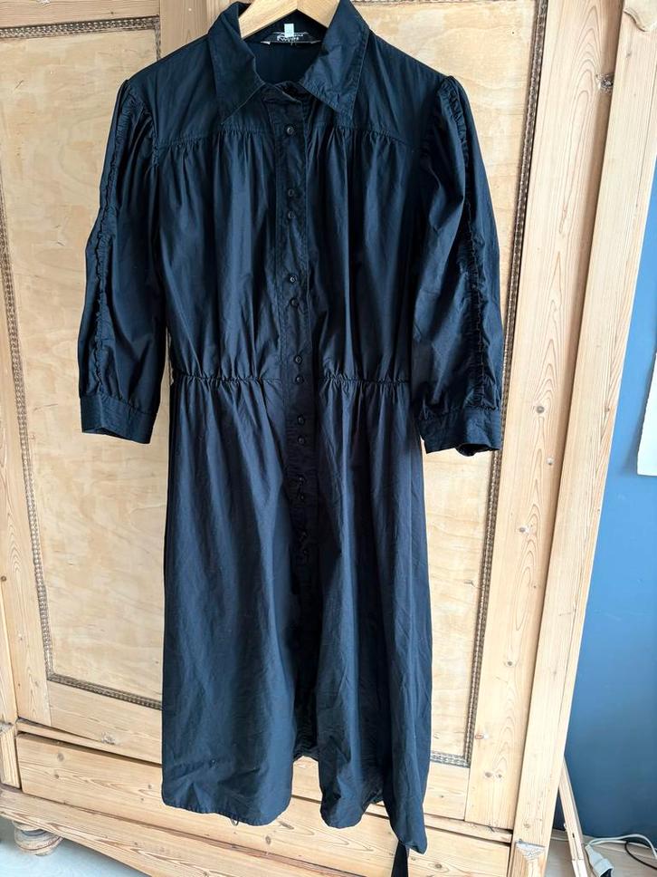 Miljuschka by Wehkamp poplin jurk maat 46, Kleding | Dames, Jurken, Zo goed als nieuw, Maat 46/48 (XL) of groter, Zwart, Onder de knie