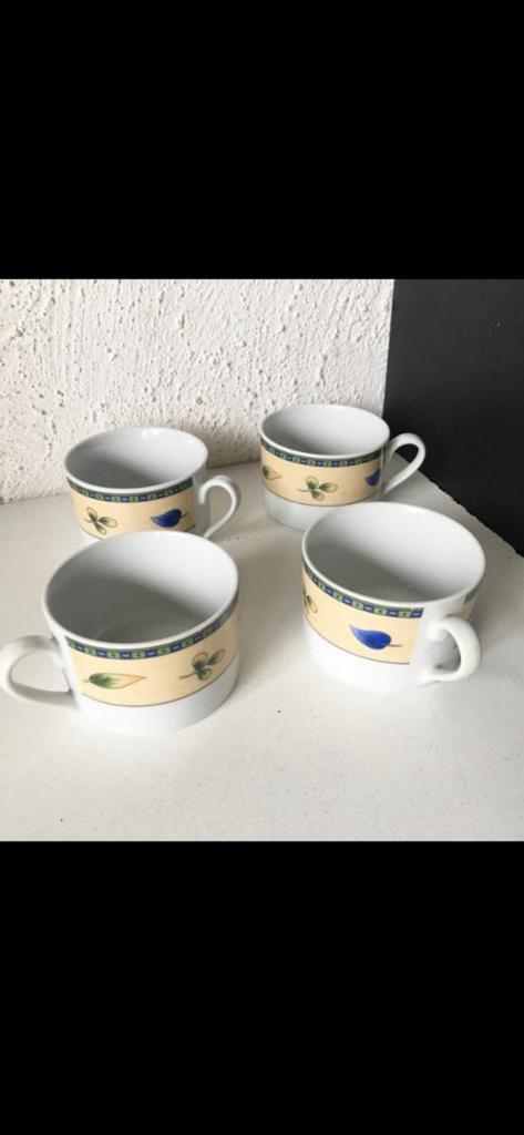 set:  4 LEUKE KOFFIE-/THEE-  KOPPEN, Huis en Inrichting, Keuken | Servies, Nieuw, Kop(pen) en/of Schotel(s), Overige stijlen, Porselein