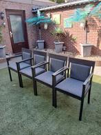 4 mooie nette eetkamerstoelen grijs/antraciet zijn nog nieuw, Huis en Inrichting, Ophalen, Zo goed als nieuw, Zwart