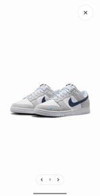 Nike Dunk Low White Gray Navy Aqua Mini Swoosh, Wit, Nike, Ophalen of Verzenden, Sneakers of Gympen