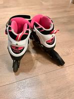 Skeelers roze/zwart verstelbaar, Sport en Fitness, Skeelers, Overige merken, Kinderen, Ophalen of Verzenden, Inline skates 4 wielen