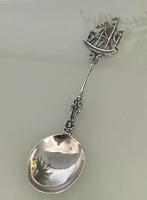 Zilveren gelegenheid lepel boot 1915/1920 keur zwaardje, Antiek en Kunst, Verzenden