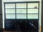 vitrine kast buffet kast zwarte achterkant, Ophalen, Teakhout, 200 cm of meer, Zo goed als nieuw