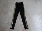 Zwarte stretch legging + goudkleurige pailletten - maat 140, Meisje, Ophalen of Verzenden, Zo goed als nieuw, Overige typen