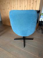 Gelderland Draaifauteuil Blauw - Zo Goed Als Nieuw, Huis en Inrichting, Fauteuils, Ophalen, Zo goed als nieuw, Stof, 75 tot 100 cm