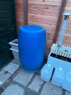 Blauwe kunststof ton, 75 tot 150 liter, Ophalen of Verzenden, Gebruikt, Kunststof