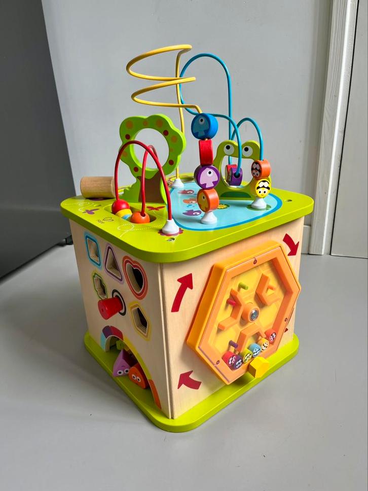Speelkubus | Hape, Kinderen en Baby's, Speelgoed | Houten speelgoed, Zo goed als nieuw, Overige typen, Ophalen