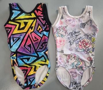 Gymgear turnpakjes maat 8  (128/134) + broekjes beschikbaar voor biedingen
