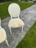Brocante stoeltjes, Ophalen, Hout, Gebruikt, Wit
