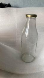 Glazen melkfles met dop - inhoud 1 liter, Diversen, Levensmiddelen, Ophalen