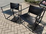 Pastoe Kubus Fauteuil FM62. Leer heeft wat schade, Huis en Inrichting, Stoelen, Zwart, Leer, Ophalen of Verzenden, Zo goed als nieuw