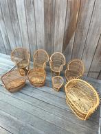 Rieten plantenhouders collectie, Mand, Rond, Ophalen of Verzenden, Zo goed als nieuw