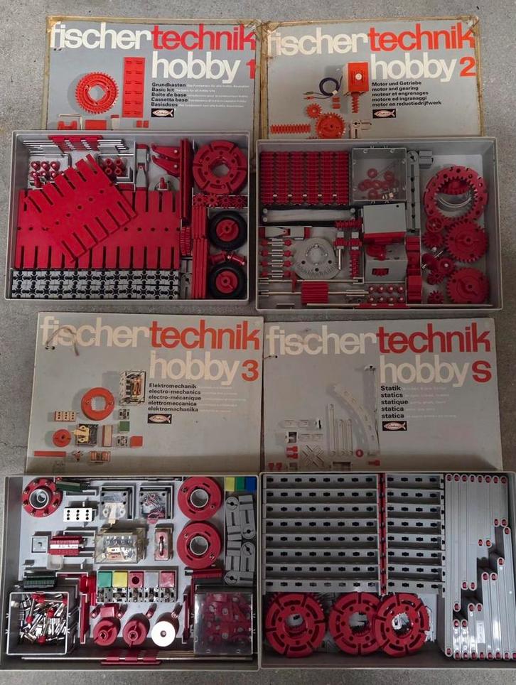 Fischertechnik Hobby 1+ 2+3+S  complete vintage jaren 70, Verzamelen, Speelgoed, Gebruikt, Ophalen of Verzenden