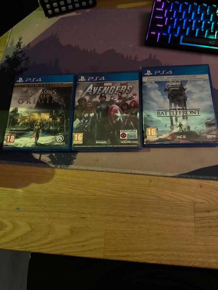 PS4 Spellen Pakket - 3 Stuks, Spelcomputers en Games, Games | Overige, Gebruikt, Avontuur en Actie, 1 speler, Vanaf 16 jaar, Online