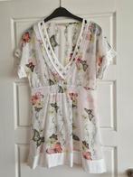 Te koop wit/groen dames jurk/tuniek, merk Ichi, maat S, Ophalen of Verzenden, Zo goed als nieuw, Knielengte, Maat 36 (S)