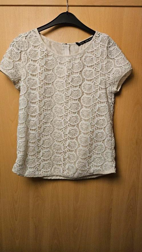 Zara kanten zomertop, maat M, als NIEUW!, Kleding | Dames, Tops, Zo goed als nieuw, Maat 38/40 (M), Wit, Zonder mouw, Ophalen of Verzenden