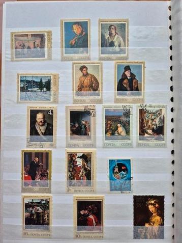 Postzegelalbum met originele Sovjet / USSR postzegels beschikbaar voor biedingen