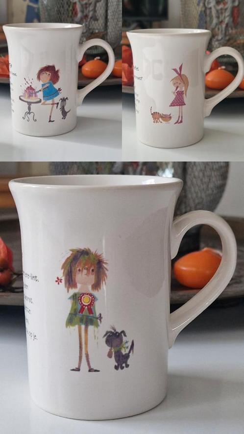 3 Douwe Egberts Floddertje / Pluk mokken in mooie staat, Huis en Inrichting, Keuken | Servies, Ophalen