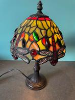 Vintage Tiffany Lampje 'Libelle' Jaren 50, Ophalen of Verzenden, Zo goed als nieuw, Glas