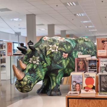 Beschilderde Neushoorn - Levensgroot Kunstobject beschikbaar voor biedingen