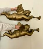 2  grote papier-maché Kerstengelen - jaren ‘50-75 cm–vintage, Diversen, Ophalen of Verzenden, Gebruikt