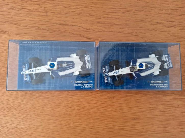Williams BMW FW23 Modelauto's - Schumacher & Montoya 1:43, Hobby en Vrije tijd, Modelauto's | 1:18, Nieuw, Auto, Overige merken