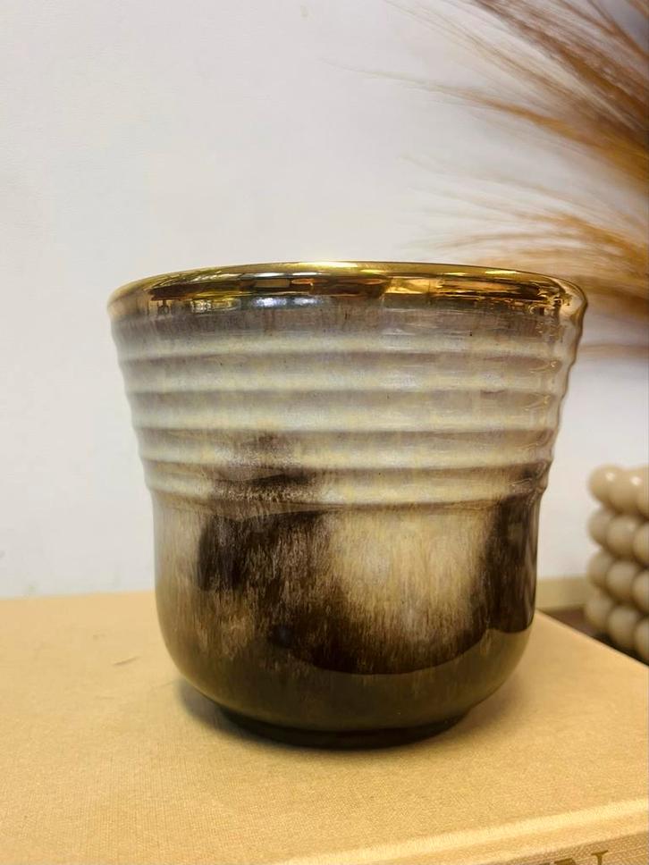 Prachtige Vintage bloempot Carstens Tönnieshof West Germany, Tuin en Terras, Bloempotten, Zo goed als nieuw, Aardewerk, Minder dan 40 cm