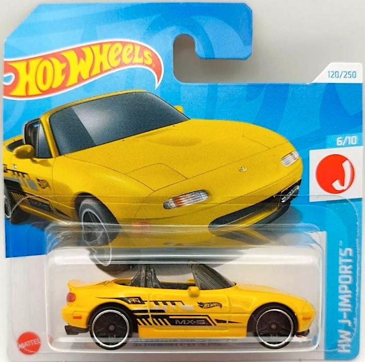 Hot Wheels '91 Mazda MX-5 Miata, geel, Hobby en Vrije tijd, Modelauto's | Overige schalen, Nieuw, Auto, Ophalen