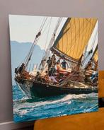 Zeiljacht race zeilboot race canvas foto Alvov, Verzamelen, Scheepvaart, Ophalen, Schaalmodel, ., Zo goed als nieuw