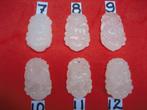 Echte chinees /chinese jade hangers,astrologie's, pakje 2, Overige voorstellingen, Wit, Nieuw, Ophalen of Verzenden