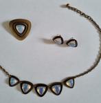 Te koop een vintage ketting ,broche en oorbellen., Ophalen of Verzenden, Overige materialen, Broche