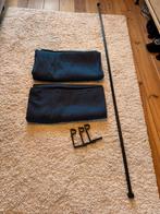 Gordijnen blauw x2, Ophalen, Zo goed als nieuw, Zwart, 200 cm of meer