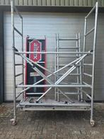 Altrex kamersteiger incl.opbouw, Doe-het-zelf en Verbouw, Steigers, Ophalen, Gebruikt, Rolsteiger of Kamersteiger, 5 meter of hoger