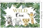 BINQOO 5x3ft Jongen Wilde Achtergrond Dieren Groen Eerste Ve, Ophalen, Nieuw, Overige typen, Overige