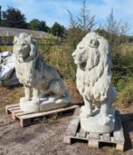 Zandsteen look grote leeuwen, Tuin en Terras, Ophalen of Verzenden, Nieuw, Beton, Dierenbeeld