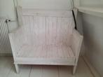 Witte (kerk)bank - hout, Huis en Inrichting, Banken | Bankstellen, Ophalen, Gebruikt, 150 tot 200 cm, Tweepersoons