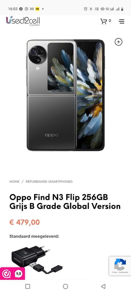 Oppo Find N3 Flip 256GB Zwart B Grade, Telecommunicatie, Mobiele telefoons | Overige merken, Zo goed als nieuw, Ophalen of Verzenden