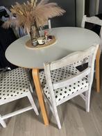 Ronde tafel met stoelen, Huis en Inrichting, Ophalen, Gebruikt, 50 tot 100 cm, 50 tot 75 cm